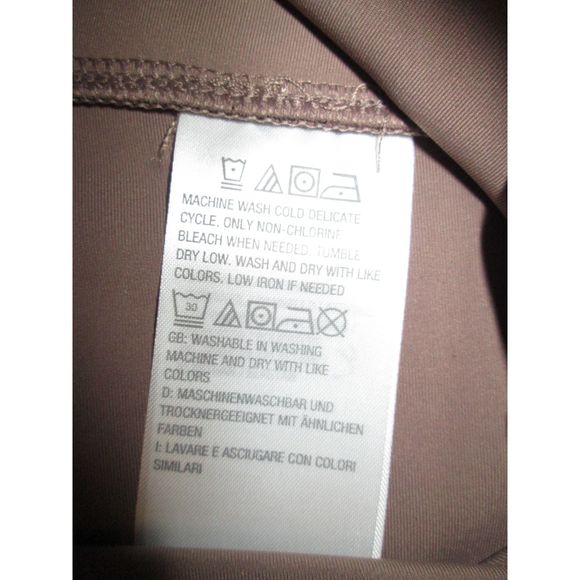 All Worthy Skinny Leggings 1X Taupe Velour Detail Polyester/Spandex Blend (B17) - Picture 7 of 11